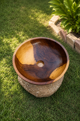 Terra Wood Vessel Sink